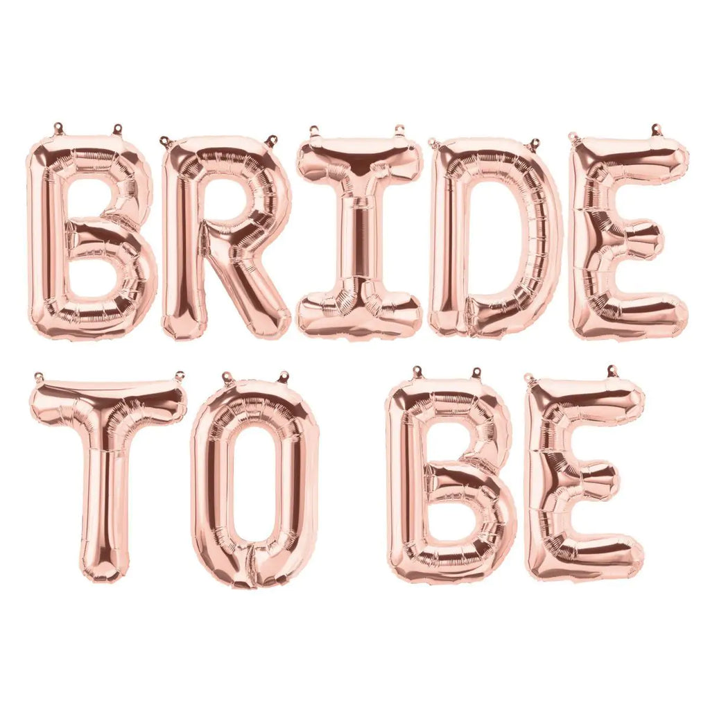 Bride to Be Rose Gold 16" Balloon Banner | Multiple phrases!